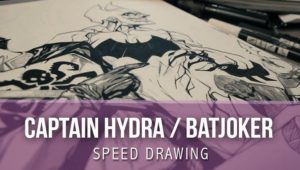 Speed Drawing - BatJoker Captain Hydra