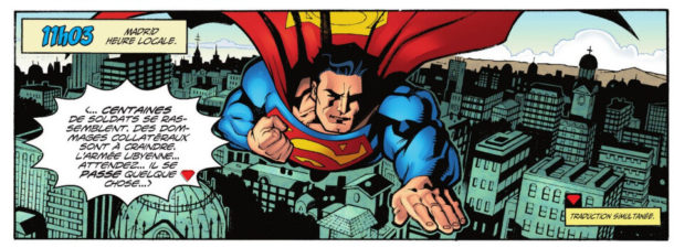 Superman vole vers une catastrophe